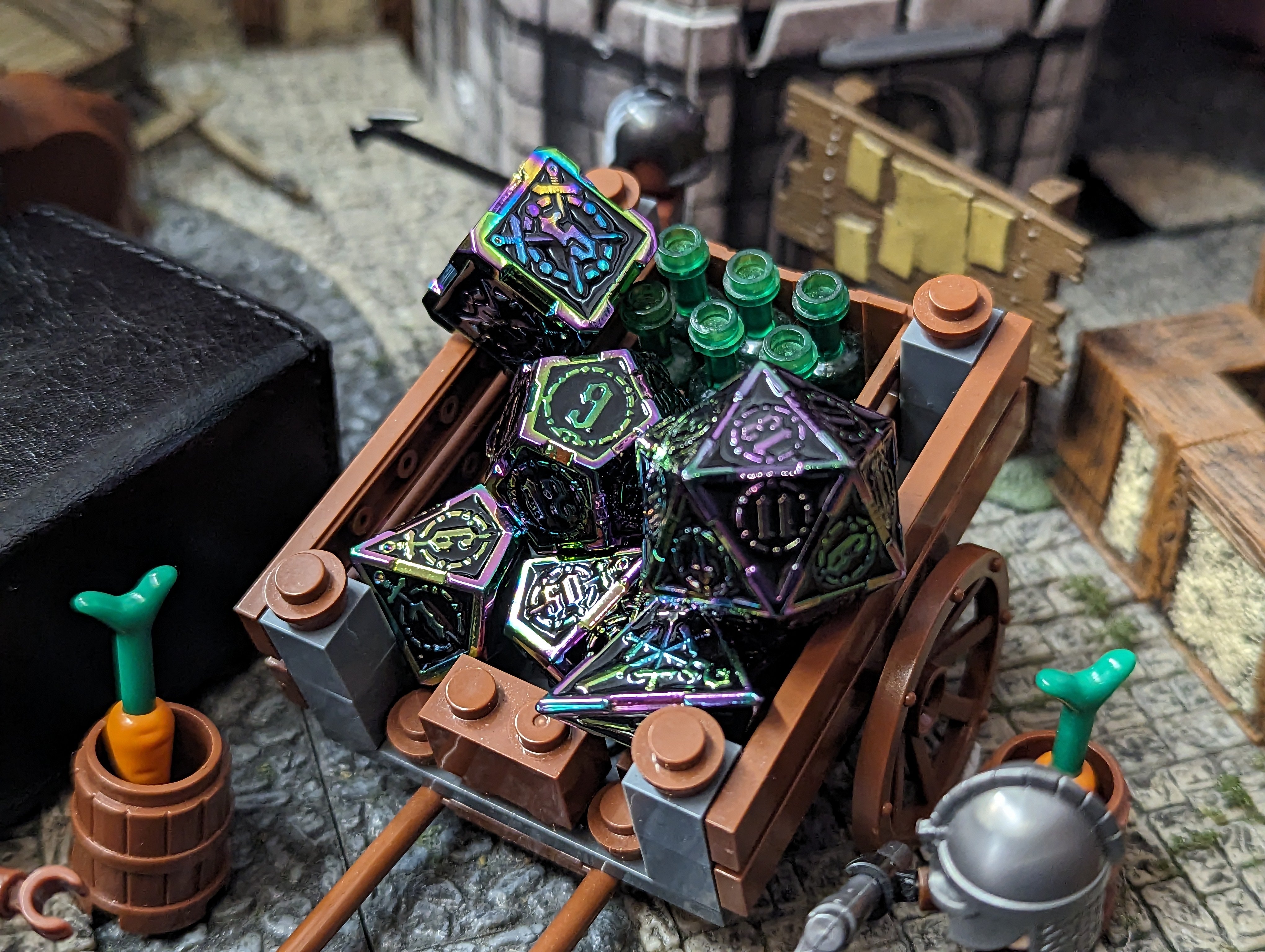 The Guild in Prismatic Chrome, Hollow Metal RPG Set – DnDice