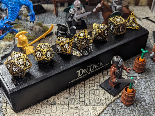 Nobilitys' Charge in Gilded Gold, Hollow Metal RPG Set