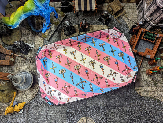 The Fantastic Folding Dice Tray, The Trans Tray