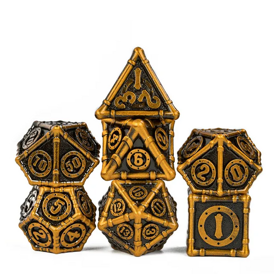 Steam Funk in Burnished Gold, Solid Metal RPG Set